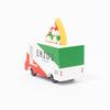 Enzo's red, white and green Candycar Pizza van | © Conscious Craft